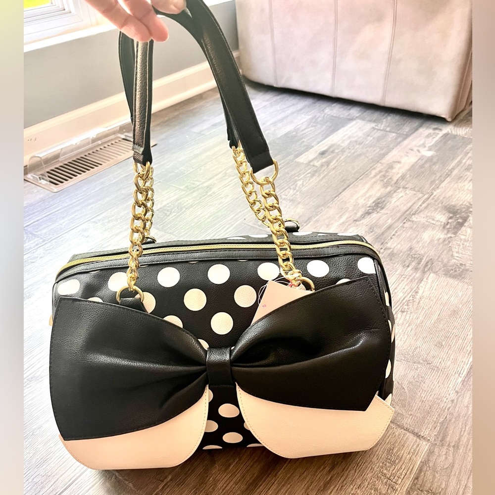 NWT Betsey Johnson Polka Dot Bag - Picture 7 of 11